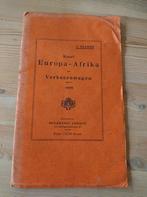 Kaart Europa-Afrika der verkeerswegen 1936, Ophalen of Verzenden