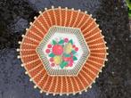 Panier en plastique tressé Plastona orange rétro. Grèce, Enlèvement ou Envoi, Maison et Meubles
