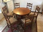 tafel 6 stoelen en tapijt, Huis en Inrichting, Ophalen, Gebruikt, Rond