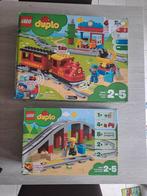 Lego Duplo 10874 Steam Train + 10872 Bridge, Ophalen, Zo goed als nieuw, Duplo