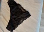 zwarte doorzichtige slip, Kleding | Dames, Ondergoed en Lingerie, Ophalen of Verzenden, Slip