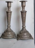 Vintage sierlijk paar metalen kandelaars- 15 euro voor de 2, Ophalen