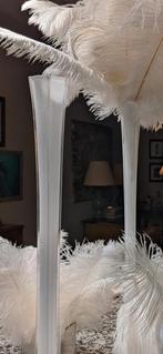 Vintage Eiffeltoren vaas Wit 3 stuks, Huis en Inrichting, Ophalen, Wit, 75 cm of meer, Glas