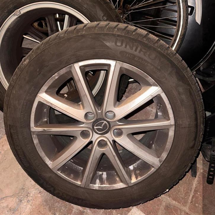 4x Winterband op velg voor Mazda 225/55 R17  + 2x zomerband, Auto-onderdelen, Banden en Velgen, Band(en), Winterbanden, 17 inch