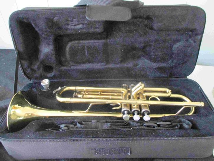 Trompet, Muziek en Instrumenten, Blaasinstrumenten | Trompetten, Zo goed als nieuw, Trompet in si bemol, Met koffer, Ophalen of Verzenden