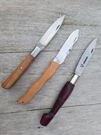 3 couteaux de poche français artisanaux, Caravanes & Camping, Outils de camping, Comme neuf