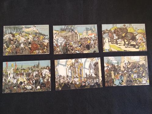 6 x PK. Alfred Ost Bedevaart Hakendover 1910 ( Volledig ), Verzamelen, Postkaarten | België, Ophalen of Verzenden