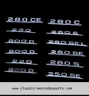 Embleem / typeplaatje Mercedes w114 w115 w108 w110 w111  disponible aux enchères