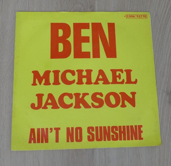 7"  Michael Jackson ‎– Ben, CD & DVD, Vinyles Singles, Comme neuf, Single, R&B et Soul, 7 pouces, Enlèvement ou Envoi