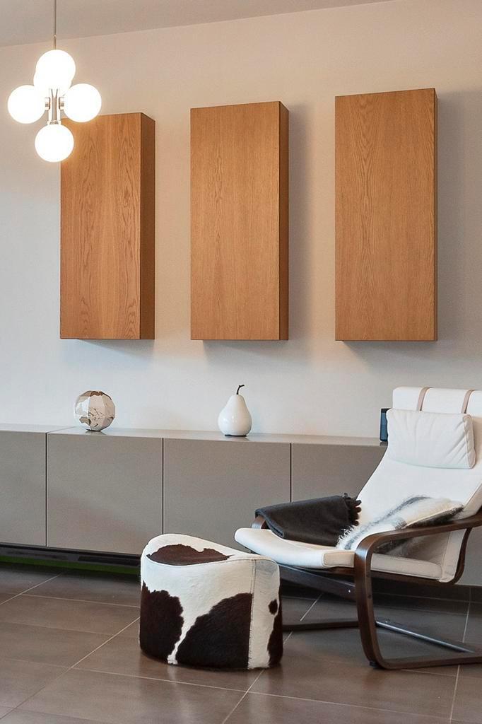 3 Neo Cocoon hangkasten eikenfineer H 112 cm, Huis en Inrichting, Kasten | Overige, Zo goed als nieuw, Ophalen