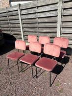 Stoelen roos velvet 6 stuks, Huis en Inrichting, Stoelen, Ophalen, Zo goed als nieuw