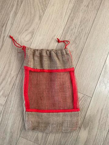 Sac en jute avec cordon rouge 20x30cm, Enlèvement ou Envoi, Neuf