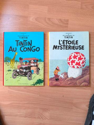 livres "tintin au Congo" et "l'étoile mystérieuse" 1966/1970 beschikbaar voor biedingen