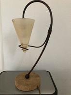 Prachtige vintage lamp kristallen kap en marmeren voet, Huis en Inrichting, Verzenden, Zo goed als nieuw