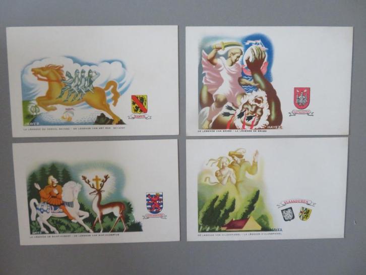 illustr. J. Hayez bestrijding tuberculose wapens Provinciën, Verzamelen, Postkaarten | België, Ongelopen, Voor 1920, Verzenden