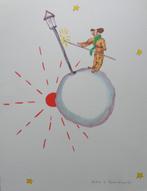 ANTOINE DE SAINT-EXUPERY / PETIT PRINCE / KLEURLITHO 40x31cm, Ophalen of Verzenden