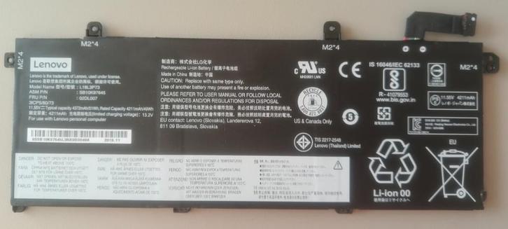 Batterij Lenovo, Computers en Software, Accu's en Batterijen, Gebruikt, Ophalen of Verzenden