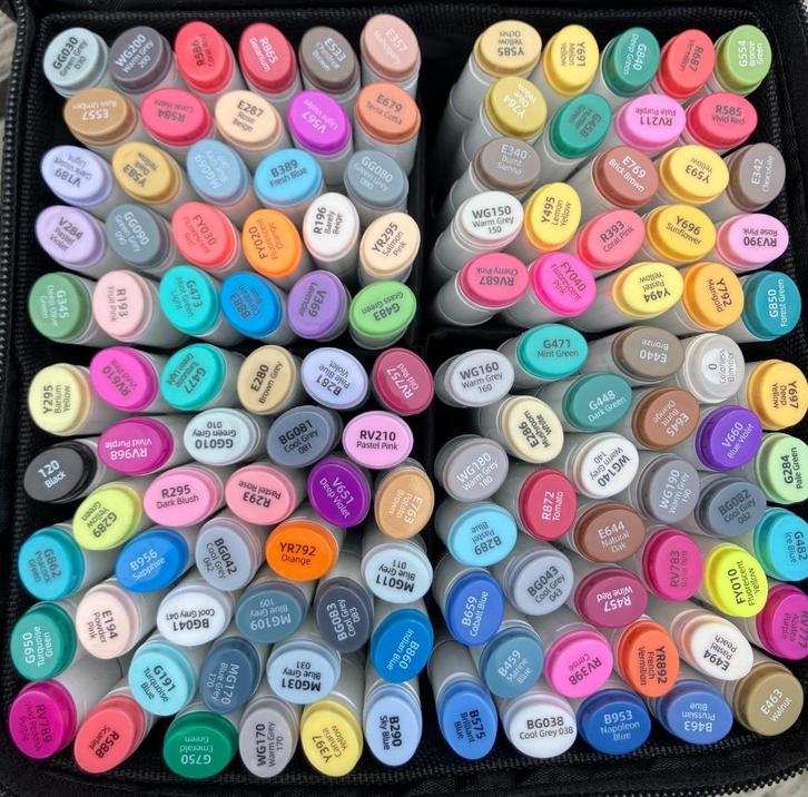 Ohuhu 120-delige alcohol marker set, Diversen, Schrijfwaren, Zo goed als nieuw, Ophalen of Verzenden