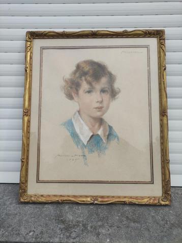 pastel portrait de michel signe marcel hess beschikbaar voor biedingen