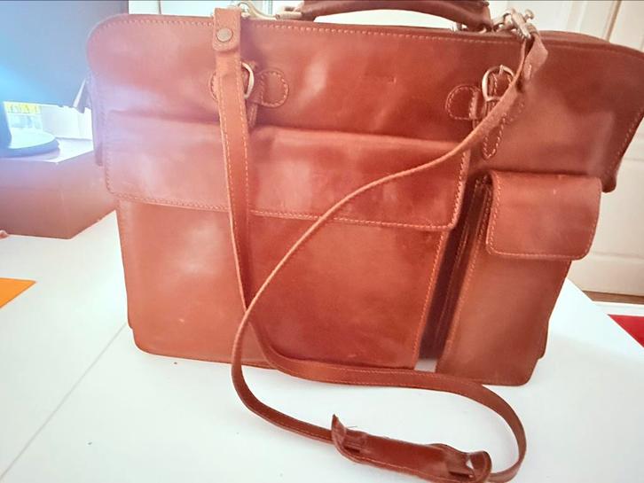 Leder werktas CHIARUGI te koop. In perfecte staat., Handtassen en Accessoires, Tassen | Reistassen en Weekendtassen, Zo goed als nieuw