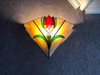 Glas in lood wandlampen + luster, Huis en Inrichting, Ophalen, Zo goed als nieuw, Glas