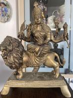 Zwaar standbeeld van godin Durga - Brons - India, Huis en Inrichting, Woonaccessoires | Boeddhabeelden, Gebruikt, Ophalen of Verzenden