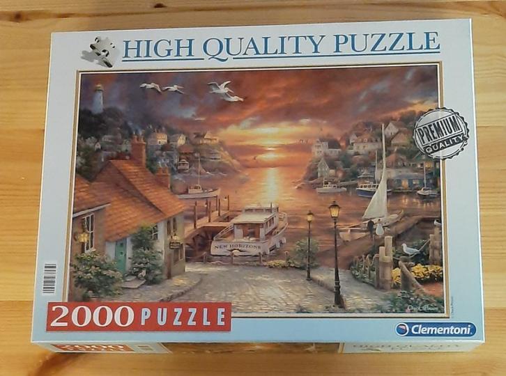 Clementoni puzzel Haven bij zonsondergang, Hobby en Vrije tijd, Denksport en Puzzels, Zo goed als nieuw, Legpuzzel, Meer dan 1500 stukjes