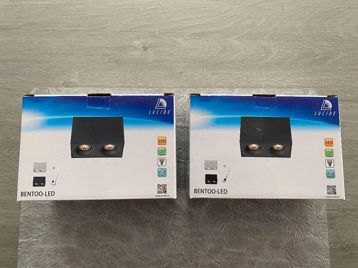 Plafond verlichting lucide donkergrijs 2 stuks NIEUW, Huis en Inrichting, Lampen | Spots, Nieuw, Plafondspot of Wandspot, Overige materialen