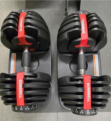 2 Haltères dumbbell réglable 24 kg neufs sous scellés disponible aux enchères