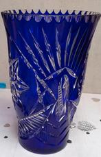 Mooie blauwe vaas zeer zwaar 32 cm hoog, Antiquités & Art, Enlèvement