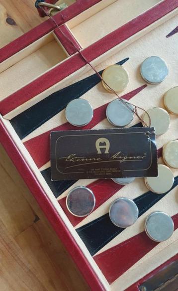 Etienne Aigner leather Backgammon set