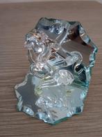 vintage glazen paardje op glas, Enlèvement ou Envoi, Comme neuf, Cheval