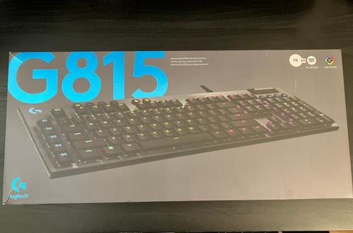 Logitech G815 Azerty GL Tactile FR, Informatique & Logiciels, Claviers, Utilisé, Azerty, Filaire, Clavier gamer, Touches multimédia