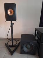 Kef ls50 meta paire + subwoofer B&W asw 610, Enlèvement, Utilisé, Bowers & Wilkins (B&W), Haut-parleurs Frontaux, Arrière ou Stéréo