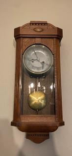Art deco wandklok van massief eikenhout, Antiek en Kunst, Ophalen