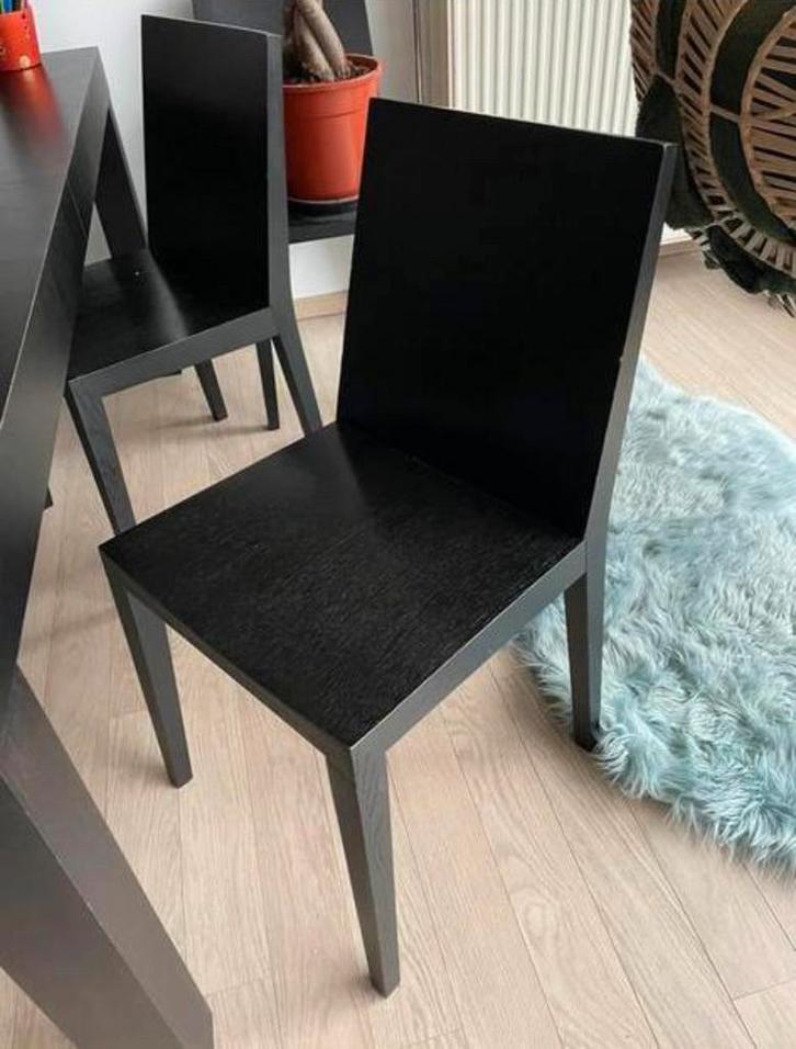 Eiken stoelen Habitat Ruskin x 6 donkerbruin, Huis en Inrichting, Stoelen, Gebruikt, Vijf, Zes of meer stoelen, Hout, Bruin, Ophalen of Verzenden