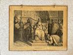 Oude schoolplaat Karel De Groote(n5), Antiek en Kunst, Antiek | Schoolplaten, Geschiedenis, Ophalen of Verzenden