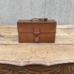 Lederen etui/reisset met 4 parfumflesjes, Ophalen of Verzenden