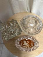 3 mooie kristallen asbakken, Antiek en Kunst, Antiek | Glaswerk en Kristal, Ophalen