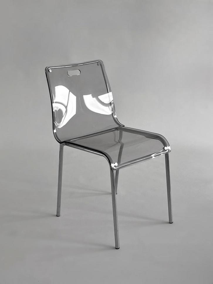 Vintage design transparante stoel, Huis en Inrichting, Stoelen, Zo goed als nieuw, Ophalen