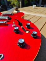 Epiphone ES 335 inspired by Gibson cherry, Epiphone, Hollow body, Zo goed als nieuw, Ophalen