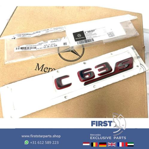 W206 C63 C63s LETTERS AMG E PERFORMANCE LOGO ZWART / ROOD EM, Auto-onderdelen, Carrosserie, Mercedes-Benz, Achter, Gebruikt, Ophalen of Verzenden
