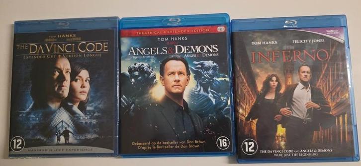 Langdon 3 films (Da Vinci Code, Angels & Demons, Inferno), Cd's en Dvd's, Blu-ray, Zo goed als nieuw, Drama, Ophalen of Verzenden