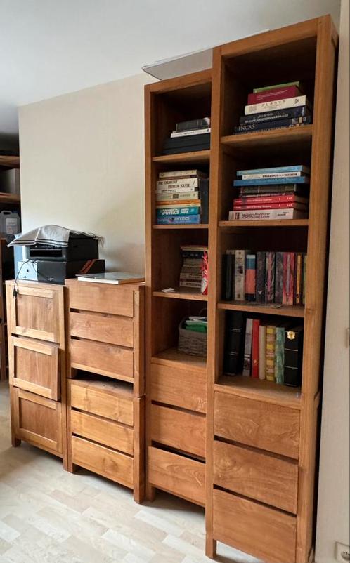 Ladenkasten & boekenkasten, Huis en Inrichting, Kasten | Boekenkasten, Gebruikt, Teakhout, Ophalen