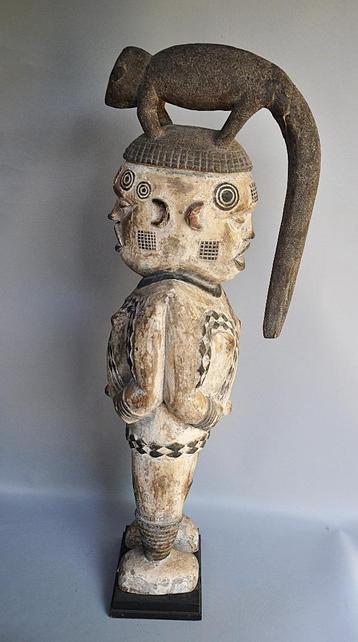Mega groot janus beeld van de IBO, Nigeria, ca 1970 beschikbaar voor biedingen