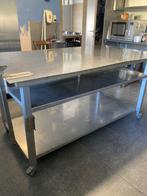 RVS werktafel met 4 zwenkwielen, Zakelijke goederen, Ophalen, Gebruikt, Inox Meubilair