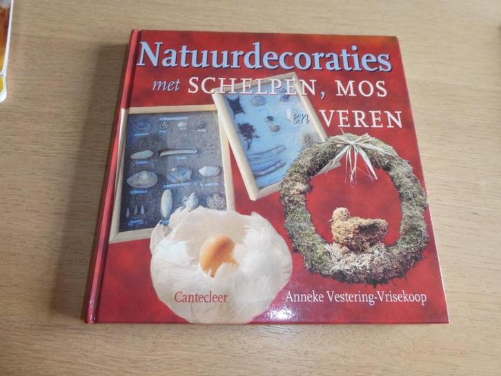 Natuurdecoraties Met Schelpen, Mos En Veren, Boeken, Wonen en Tuinieren, Zo goed als nieuw, Bloemschikken, Groendecoratie, Ophalen of Verzenden