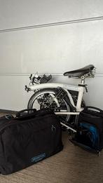 Brompton H6L witte Brooks zwarte zadel met 6 versnellingen, Ophalen, Brompton, 14 tot 16 inch, Versnellingen
