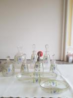Met de hand geschilderde glazen toiletset, Antiek en Kunst, Ophalen