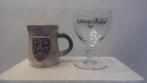 Abbaye d' Aulne Glas + bierpot, Ophalen of Verzenden, Zo goed als nieuw, Glas of Glazen, Overige merken